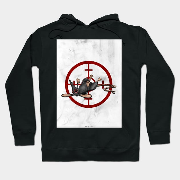 NIGHT RATS STUDIO TARGET PRINT WHITE Hoodie by NIGHT RATS STUDIOS